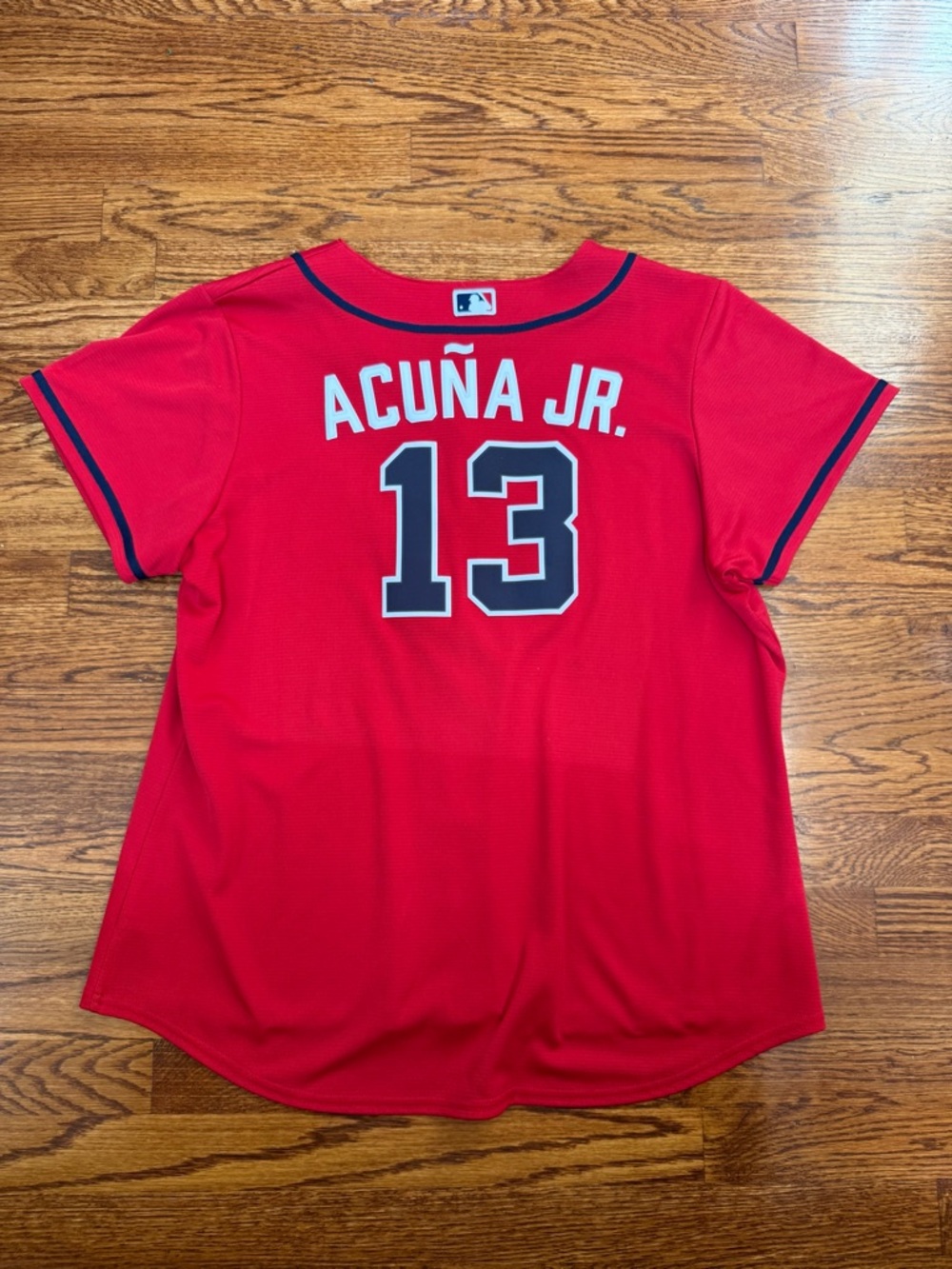 Nike Atlanta Braves Red Ronald Acuña Jr. #13 Women's Baseball Jersey